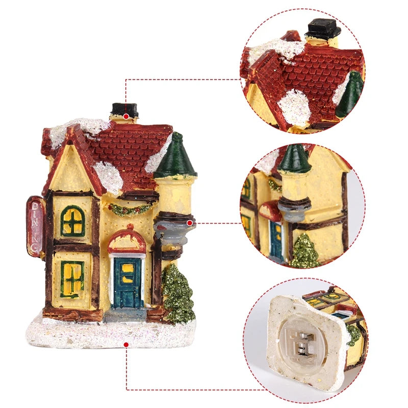 Casa de natal decorações de luz para casa ornamentos crianças presente natal ano novo 2025 navidad decoração quarto luz da noite com bateria