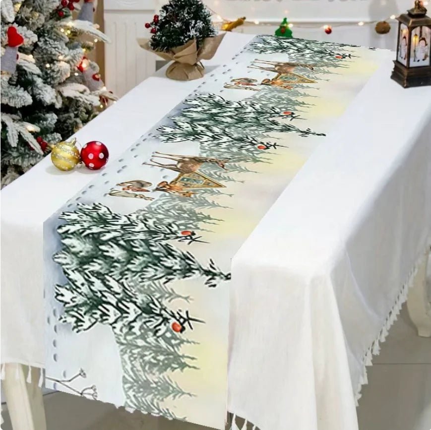 2026 Christmas Table Runner Christmas Decoration for Home Tablecloth Navid Noel Xmas Gifts New Year Natal Drop Shipping