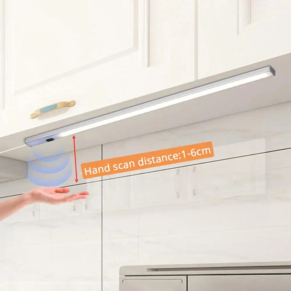 Barra de Luz LED em Perfil de Alumínio 30cm 40cm 50cm Iluminação Interna Luminária para Cozinha Armário Decoração de Natal Luzes de Fundo para Parede