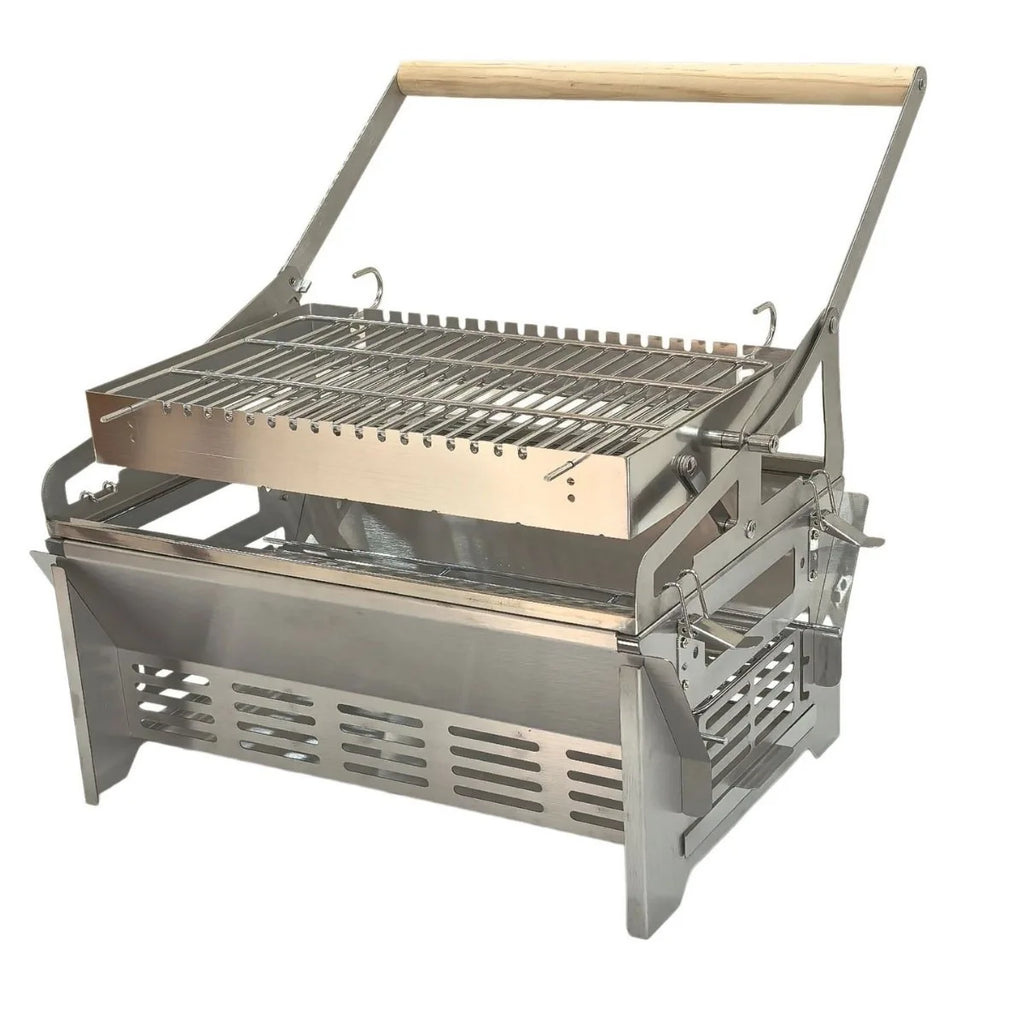 Explosive Outdoor Multifunctional Removable Flip Stainless Steel Charcoal Grill Grill Tray Combo for Fish Household