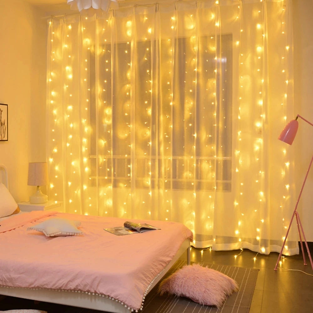 Luzes de natal cortina guirlanda feliz natal decorações para casa enfeites de natal presentes de natal navidad 2025 decoração de ano novo