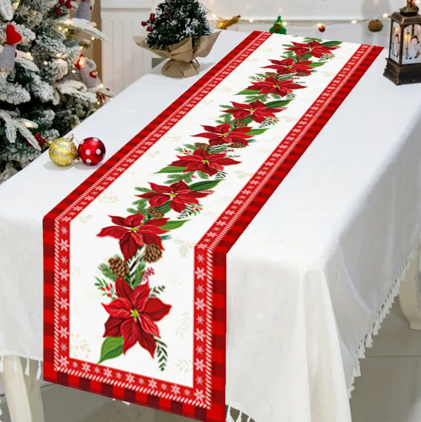 2026 Christmas Table Runner Christmas Decoration for Home Tablecloth Navid Noel Xmas Gifts New Year Natal Drop Shipping