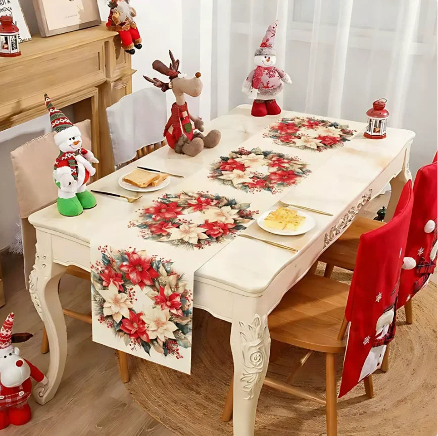 2026 Christmas Table Runner Christmas Decoration for Home Tablecloth Navid Noel Xmas Gifts New Year Natal Drop Shipping