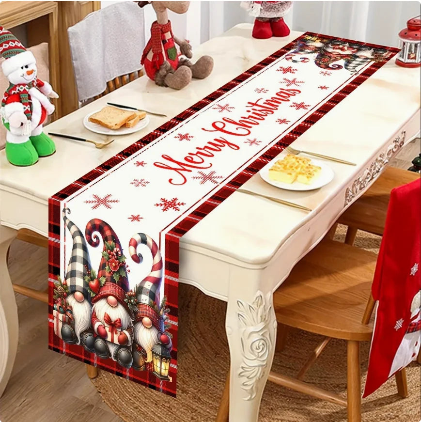 2026 Christmas Table Runner Christmas Decoration for Home Tablecloth Navid Noel Xmas Gifts New Year Natal Drop Shipping