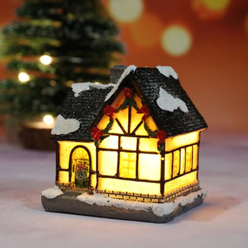 Casa de natal decorações de luz para casa ornamentos crianças presente natal ano novo 2025 navidad decoração quarto luz da noite com bateria