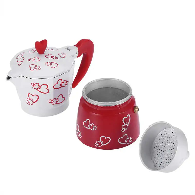 Cafeteira pote de alumínio tipo italiano fogão de café para escritório em casa chaleira de café mão pote coffeeware
