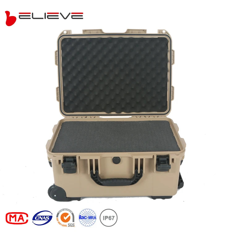 Hot Selling Large Hard Plastic Travel Tool Case Waterproof Portable Trolley with Wheels for Outdoor Use OEM Customizable