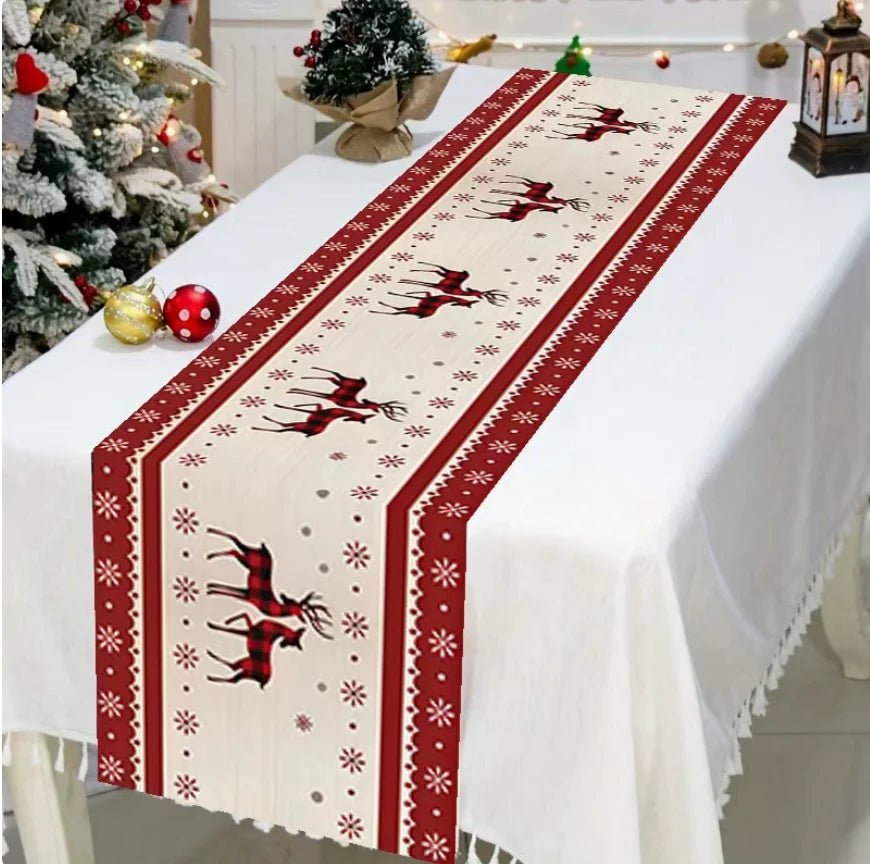 2026 Christmas Table Runner Christmas Decoration for Home Tablecloth Navid Noel Xmas Gifts New Year Natal Drop Shipping