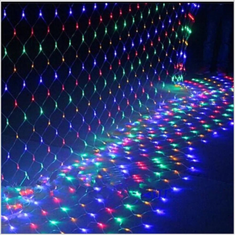 Rede de luzes de natal 6m x 4m led luzes de malha decoração do jardim ao ar livre festão rua guirlanda fada festa de natal decoração de casamento