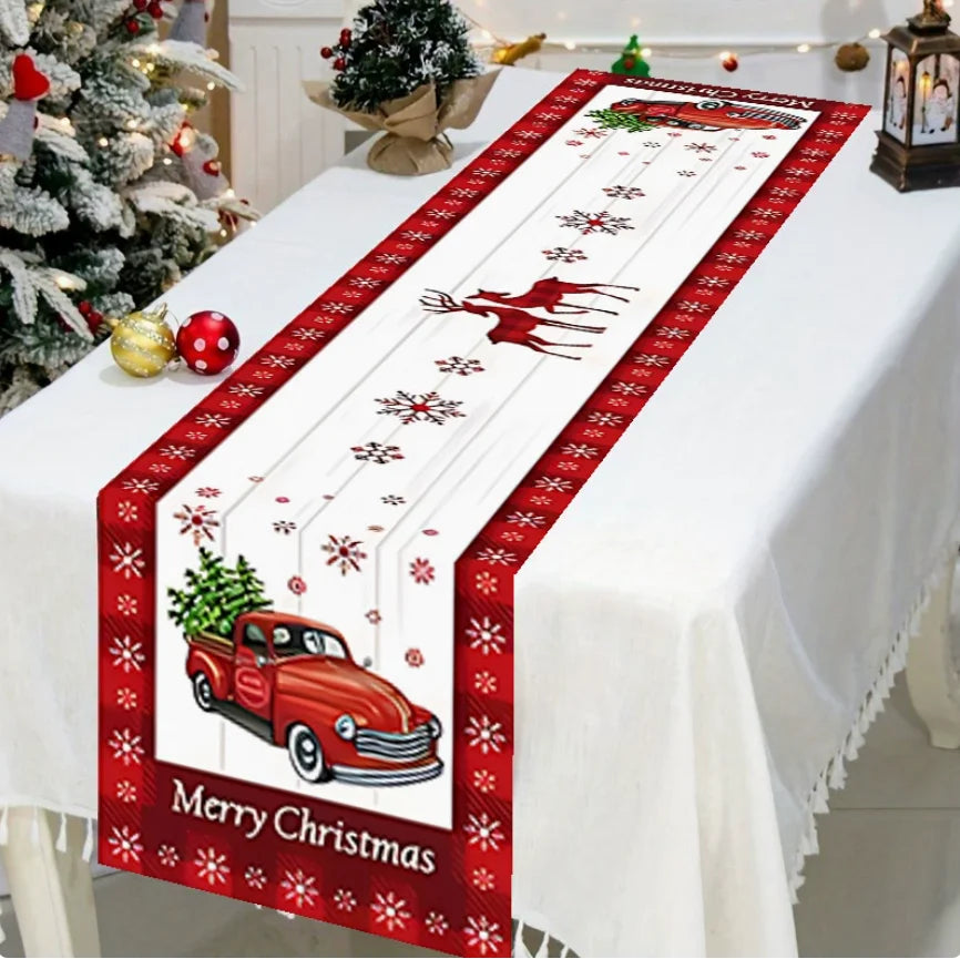 2026 Christmas Table Runner Christmas Decoration for Home Tablecloth Navid Noel Xmas Gifts New Year Natal Drop Shipping