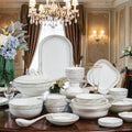Bone China Luxury Dinnerware Sets Traditional Chinese Design Beijing Origin Complete Utensils Kit-Lightweight Dishwasher