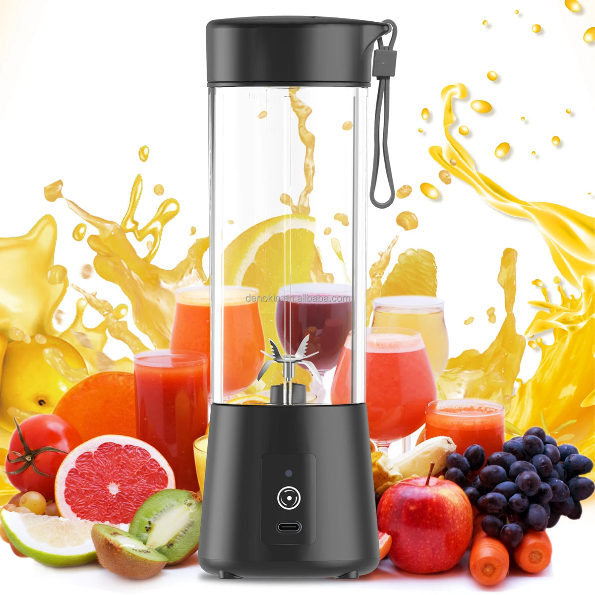High Quality 400ml Wireless Hand Blender USB Rechargeable Portable Mini Blender for Outdoor Car & Hotel Use