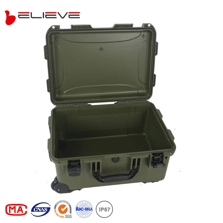 Hot Selling Large Hard Plastic Travel Tool Case Waterproof Portable Trolley with Wheels for Outdoor Use OEM Customizable