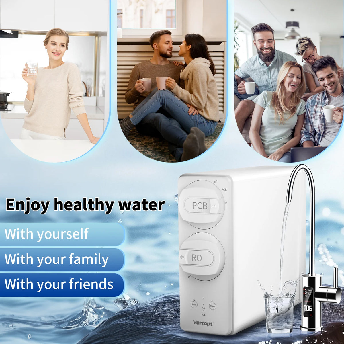 Compact Home Water Purifier System Featuring Multi-Stage Filtration Providing Clean Safe Drinking Water for Kitchen Use - Kasa & Pet