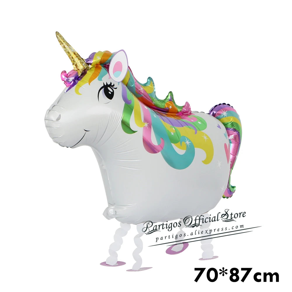 Mixes andando animais balões de hélio bonito gato cão panda dinossauro tigre animal de estimação balões de ar decorações de festa de aniversário crianças e adultos