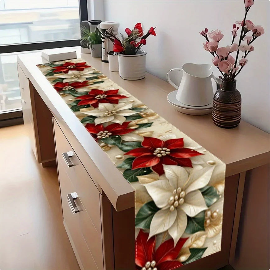 2026 Christmas Table Runner Christmas Decoration for Home Tablecloth Navid Noel Xmas Gifts New Year Natal Drop Shipping