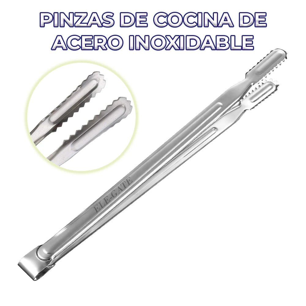 ELEGATE HOG.149 Extra G 30cm Stainless Steel Heat Resistant Durable Metal Handles Mexico Kitchen/Grill Tongs