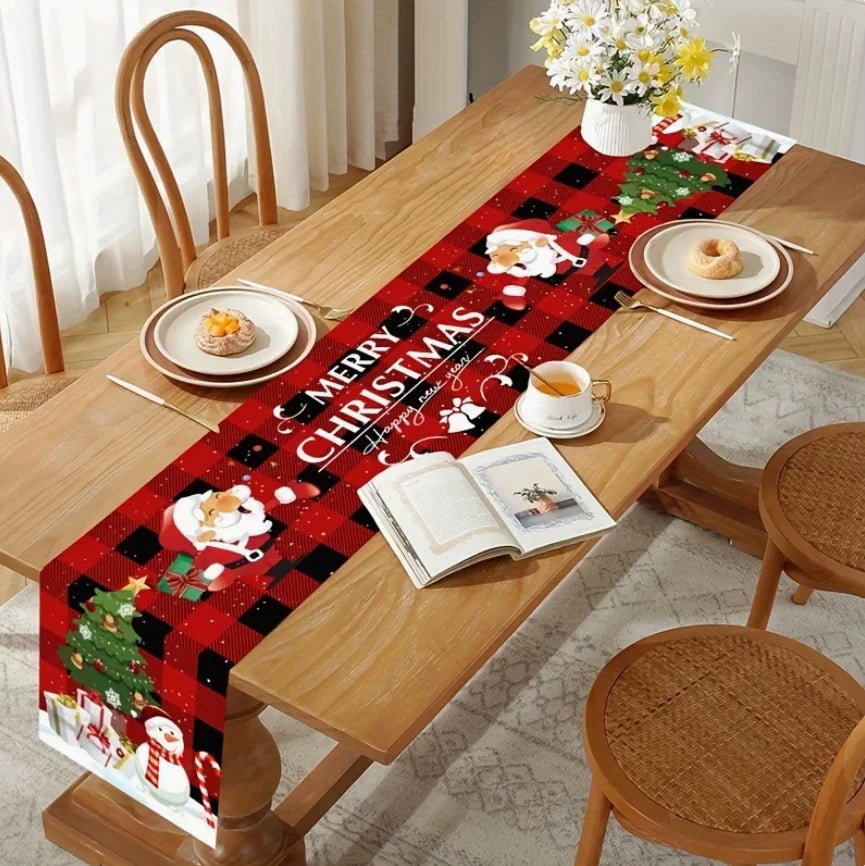 2026 Christmas Table Runner Christmas Decoration for Home Tablecloth Navid Noel Xmas Gifts New Year Natal Drop Shipping
