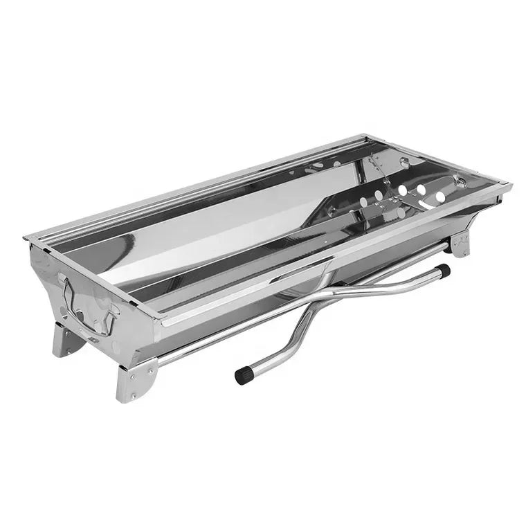 Portable Outdoor Camping Folding Adjustable Stainless Steel Smokeless Barbecue Charcoal Grill