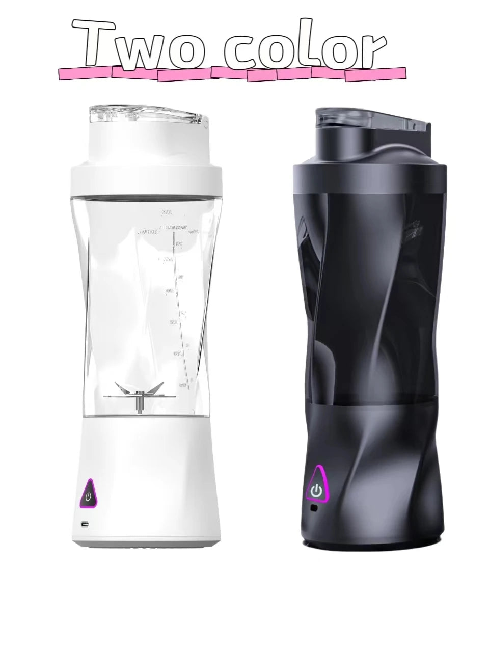Best Seller Product White Bottle Sport Portable Blender Big Capacity Rechargeable Electric Smoothies Juicer Cup