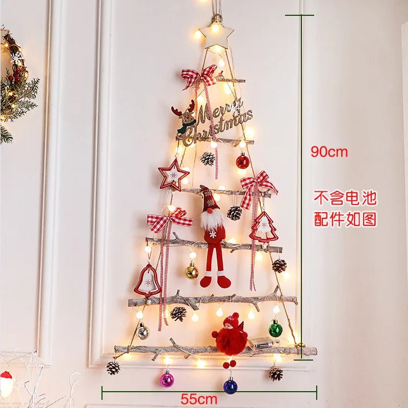 Árvore de Natal Criativa com Luzes, Enfeites de Natal DIY, Árvore de Natal Iluminada, Enfeites de Natal, Árvore Feliz - Kasa & Pet