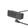 Recessed Power Strip Flush Mount Desk Outlet with USB Charging Ports and Power Cord for Office Conference Table Kitchen Island
