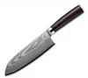 KEENHOPE Popular Kitchen Knife Damascus Steel VG10 Japanese 7 Inch Santoku Knife with Colorful Pakka Wood Handle Knives