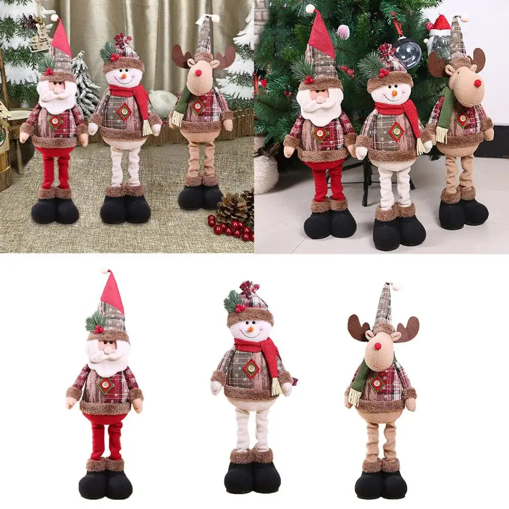 Ornamentos de boneca de natal feliz natal decorações para casa 2025 decoração de natal presentes navidad natal noel decoração de ano novo 2026 presentes