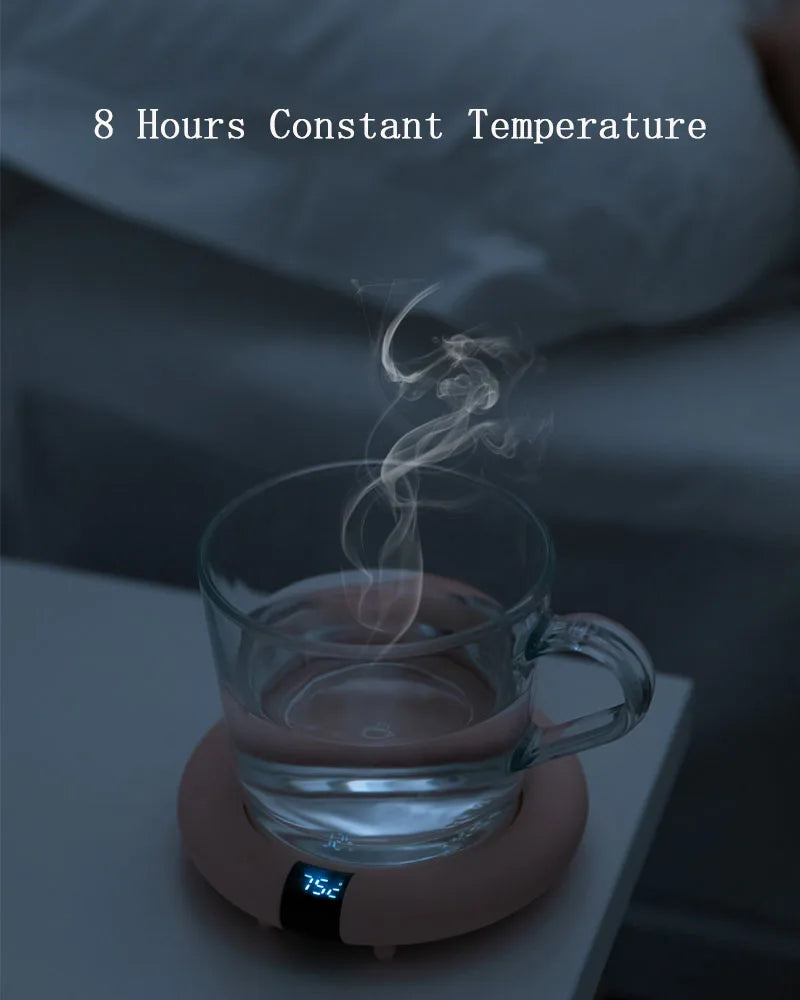 Nova caneca de café mais quente aquecimento elétrico coaster para escritório em casa 3 temperaturas ajustável xícara de chá mais quente presente aniversário natal