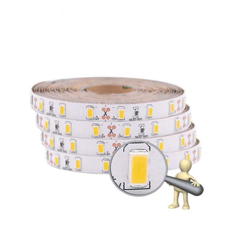 1/2/3/4/5m de alta qualidade conduziu a luz tira 5630 smd 12v fita lâmpada super brilhante led diodo fita decoração para casa led string