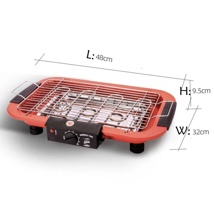 Good Quality1800W Electric Grill Home BBQ Grill, EU Plug(Red)