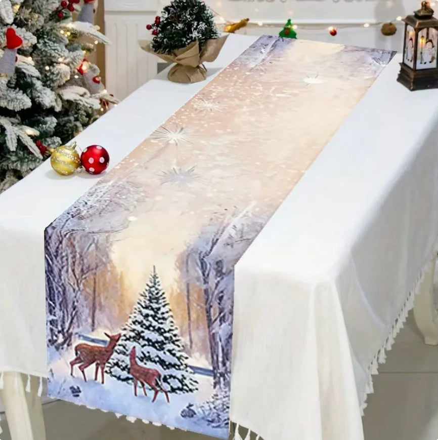 2026 Christmas Table Runner Christmas Decoration for Home Tablecloth Navid Noel Xmas Gifts New Year Natal Drop Shipping