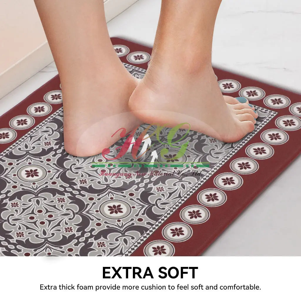 3DModern Anti-Fatigue Non-Slip Foam Kitchen Mat Cushioned Washable Rectangle Vintage Carpet Runner Rug Novelty Kitchen Floor Mat