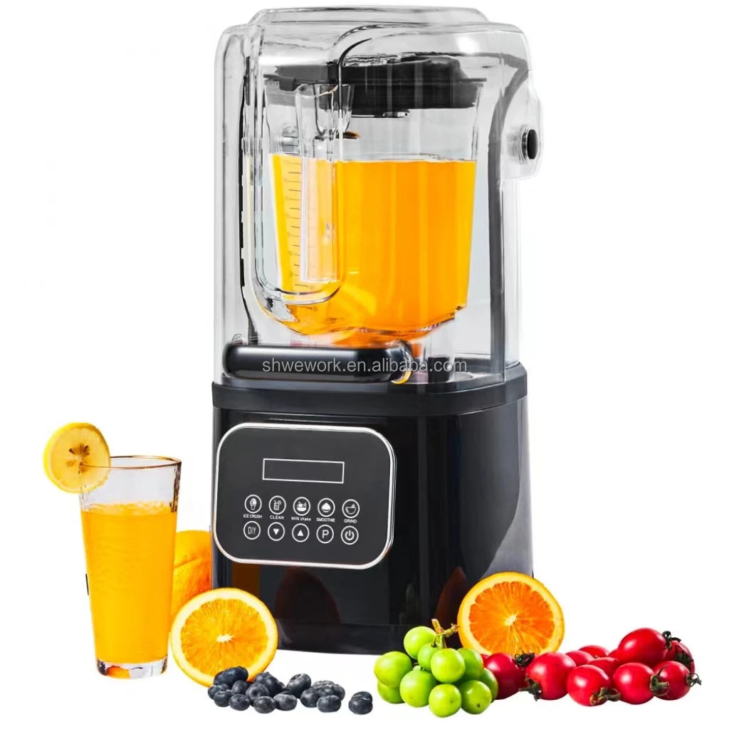Professional Blender with Shield Commercial Countertop Blenders 9 Speed & 5 Functions Blender for Shakes Smoothies Peree