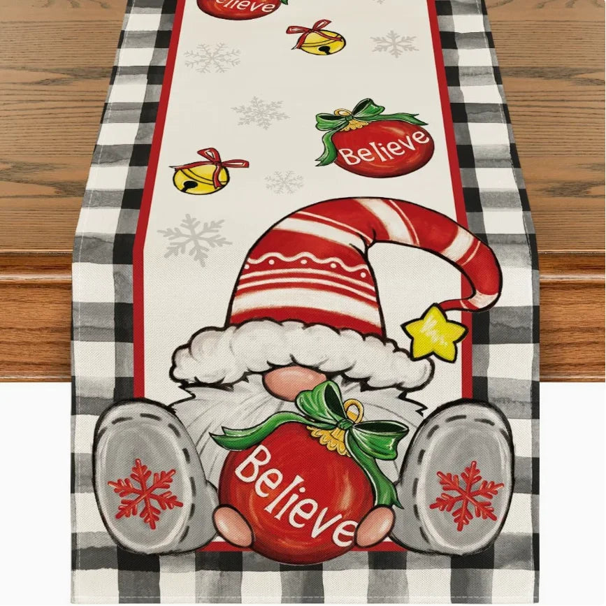 2026 Christmas Table Runner Christmas Decoration for Home Tablecloth Navid Noel Xmas Gifts New Year Natal Drop Shipping