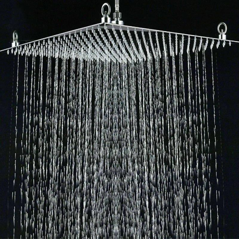 Cabeça de chuveiro de chuva preta com luz LED 20 ''Grande cabeça de torneira de chuveiro de chuva quadrada de latão cabeça que muda de cor Kasa & Pet