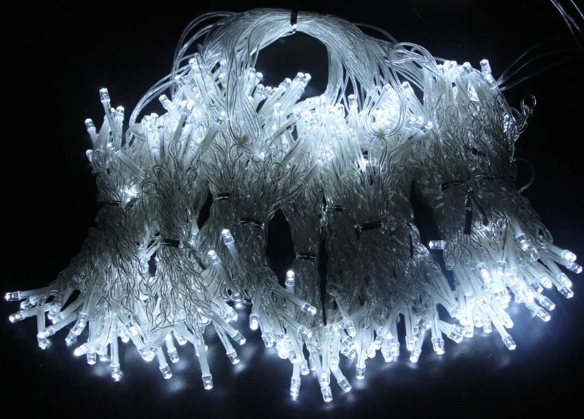 Cortina de led luzes da corda natal luzes de fadas guirlanda para o ano novo casa pátio festa casamento casa decoração ao ar livre