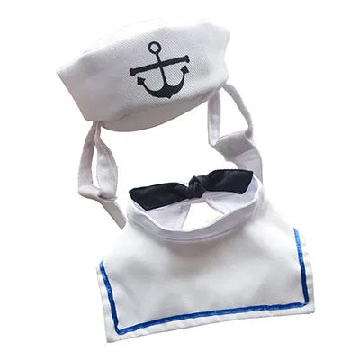 Engraçado trajes de gato de estimação pequeno cão coelho vestuário roupas para halloween cosplay marinha marinheiro roupas jaqueta manto acessórios para cães