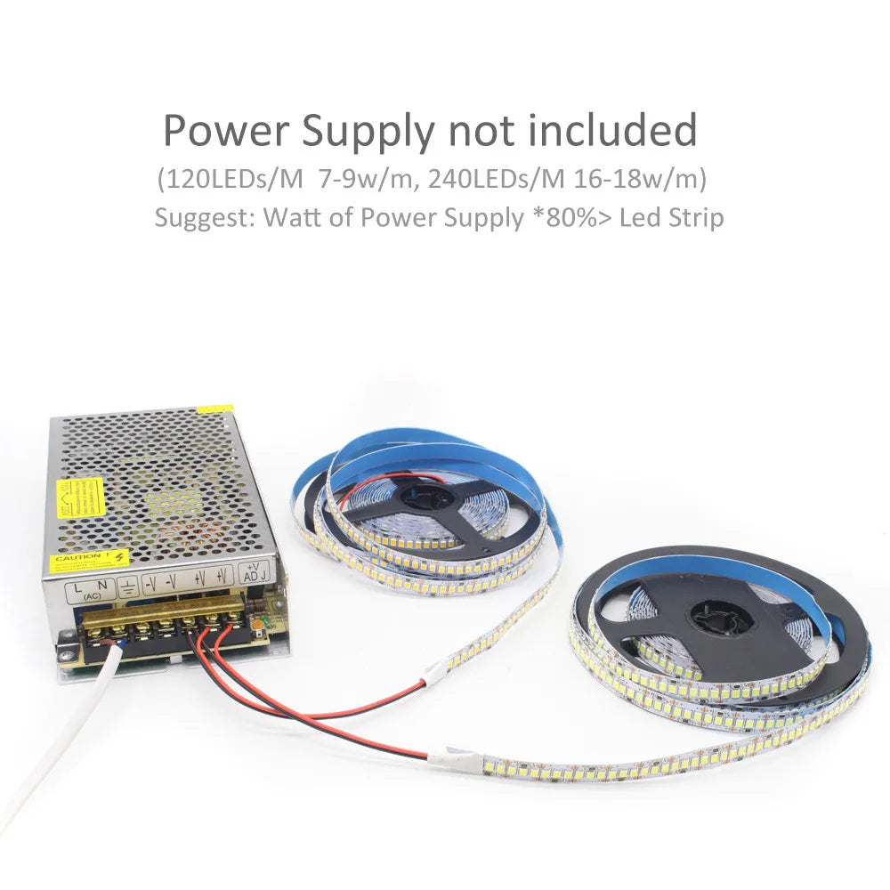 12v tira conduzida smd 2835 1m 2m 3m 4m 5m led listra fita de luz 120led/m 240led/m branco quente fita flexível decoração para casa luz