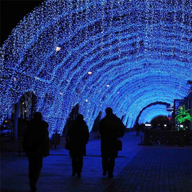LED Icicle Cortina Icicle String Lights, decoração ao ar livre, luzes decorativas, jardim, festa de Natal, 4m Droop 0.4-0.6m