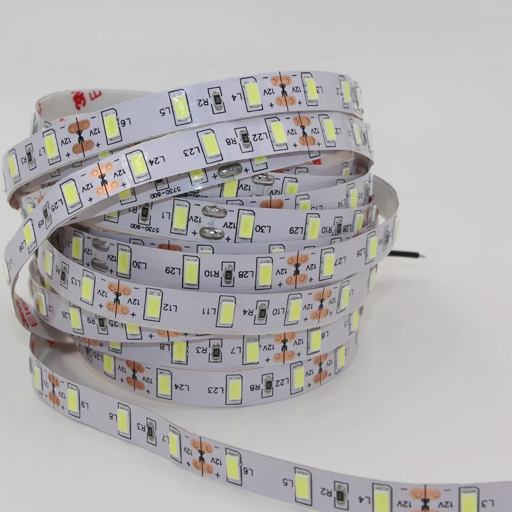 1/2/3/4/5m de alta qualidade conduziu a luz tira 5630 smd 12v fita lâmpada super brilhante led diodo fita decoração para casa led string