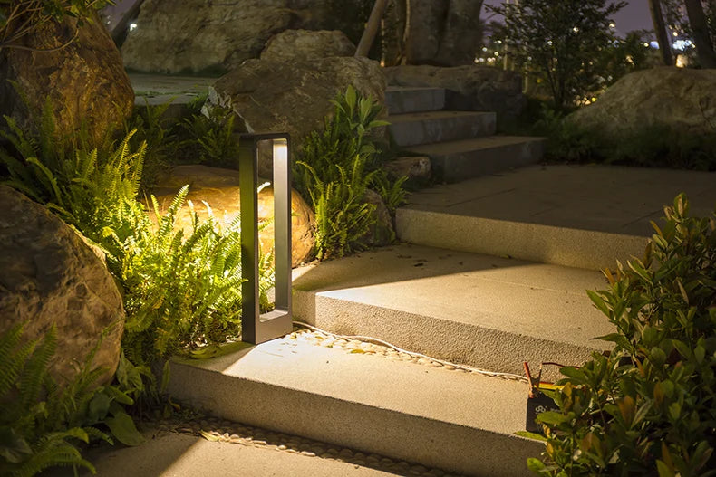 Moderno led luz do gramado ao ar livre à prova dwaterproof água jardim paisagem lâmpada quintal parque pastagem iluminação 30cm 10w