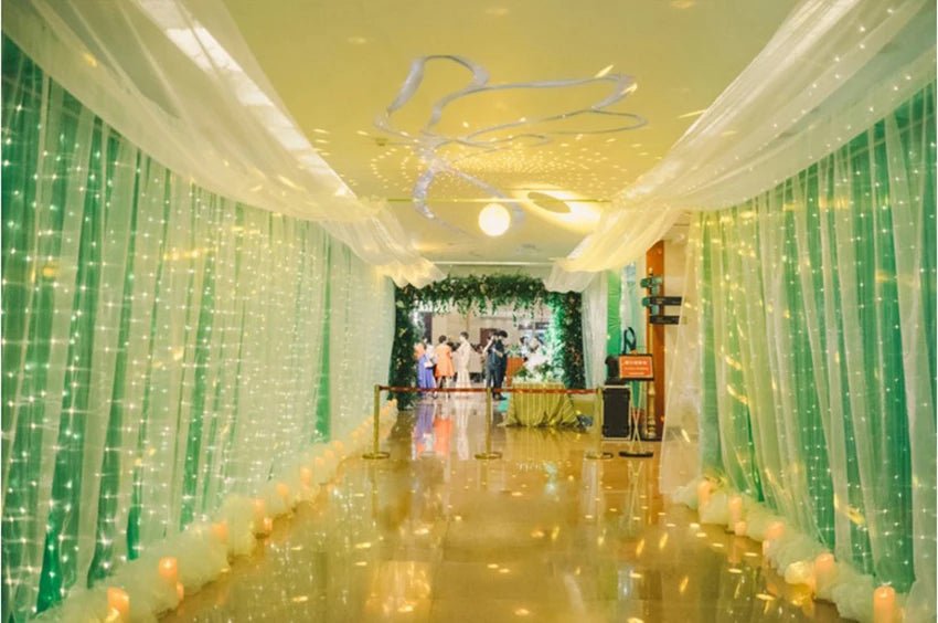 Cortina de led luzes da corda natal luzes de fadas guirlanda para o ano novo casa pátio festa casamento casa decoração ao ar livre
