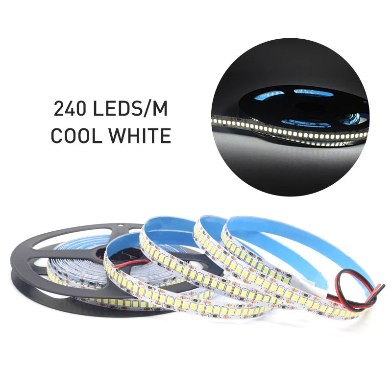 12v tira conduzida smd 2835 1m 2m 3m 4m 5m led listra fita de luz 120led/m 240led/m branco quente fita flexível decoração para casa luz Kasa & Pet