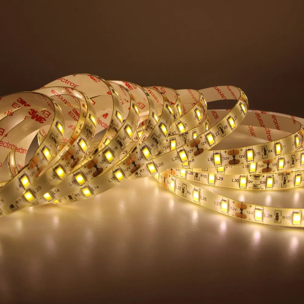 1/2/3/4/5m de alta qualidade conduziu a luz tira 5630 smd 12v fita lâmpada super brilhante led diodo fita decoração para casa led string