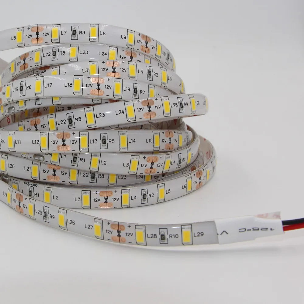 1/2/3/4/5m de alta qualidade conduziu a luz tira 5630 smd 12v fita lâmpada super brilhante led diodo fita decoração para casa led string