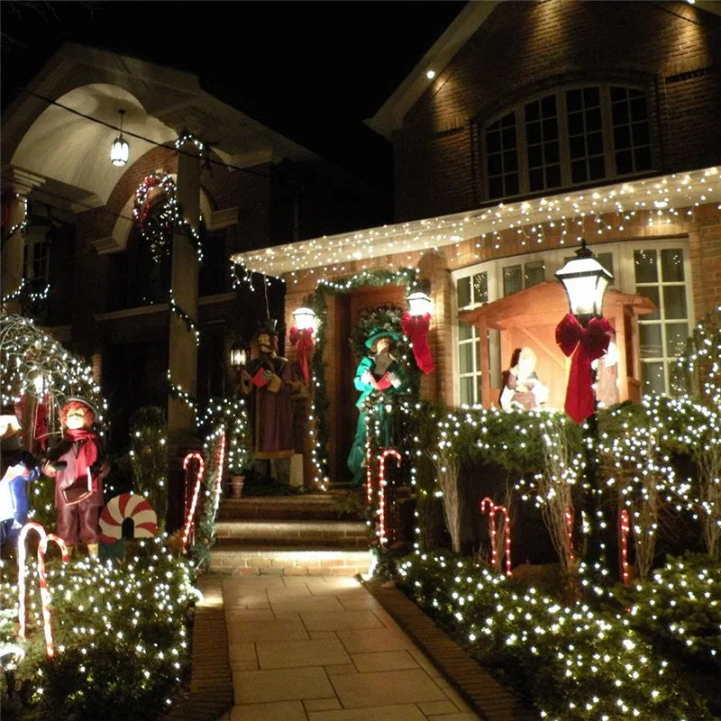 Impermeável LED Garland String Lights, Fairy Light, Árvore de Natal, Decoração do casamento, interior e exterior, 220V, 10m, 20m, 50m, 100m, Lâmpada da UE