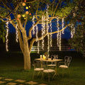 2.4m led luzes da corda de sincelo natal jardim árvore decoração natal luz de fadas guirlanda festa ao ar livre pátio decoração rua