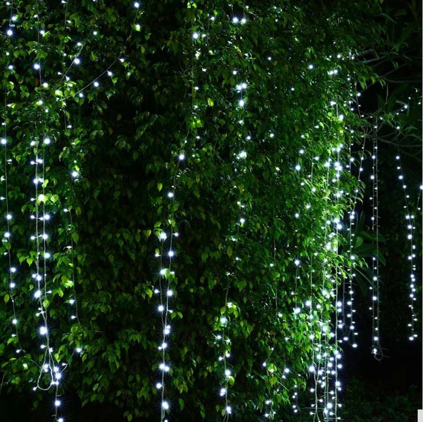 Cortina de led luzes da corda natal luzes de fadas guirlanda para o ano novo casa pátio festa casamento casa decoração ao ar livre