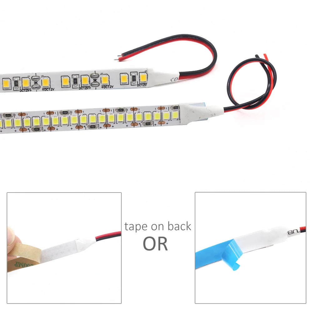 12v tira conduzida smd 2835 1m 2m 3m 4m 5m led listra fita de luz 120led/m 240led/m branco quente fita flexível decoração para casa luz